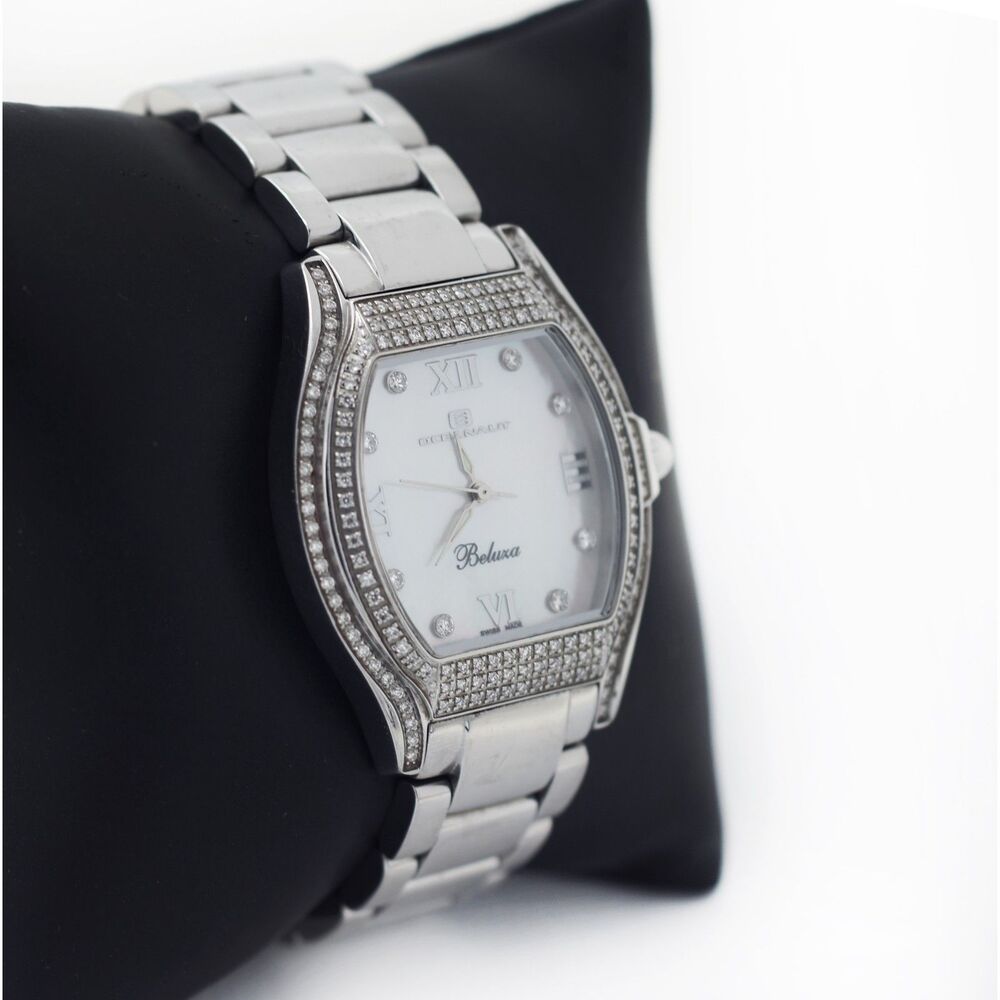 Oceanaut Beluza Women's Tonneau Diamond Crystal Watch Mother of Pearl Dial